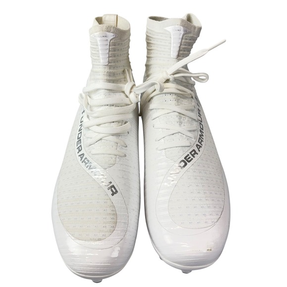 Under Armour Highlight MC Mens Size 9 White Football Cleats High Top - Picture 2 of 7